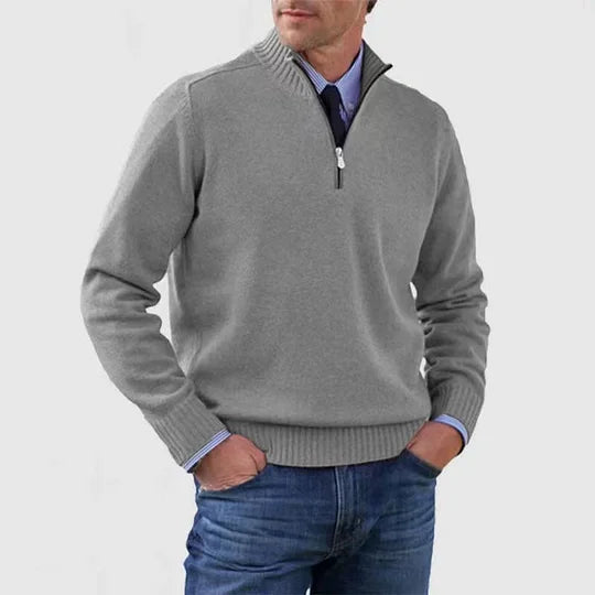 MALIK | PULL ÉLÉGANT À MI-ZIP