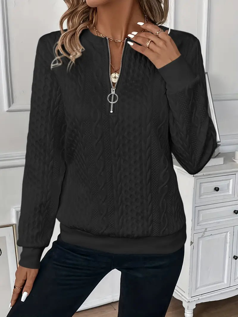 Emy | Pull Élégant Zippé