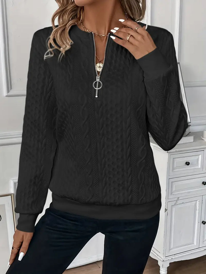 Emy | Pull Élégant Zippé