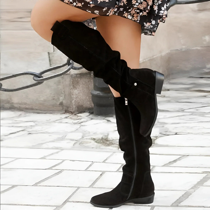 Sheryl | Bottes en Daim Montant Jusqu'aux Genoux