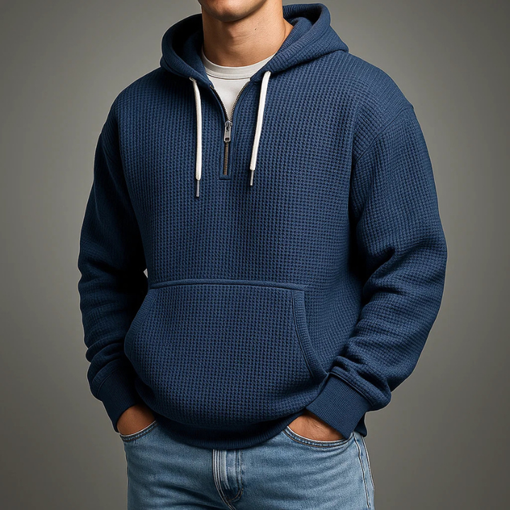 ETHAN | SWEAT À CAPUCHE EN MAILLE WAFFLE