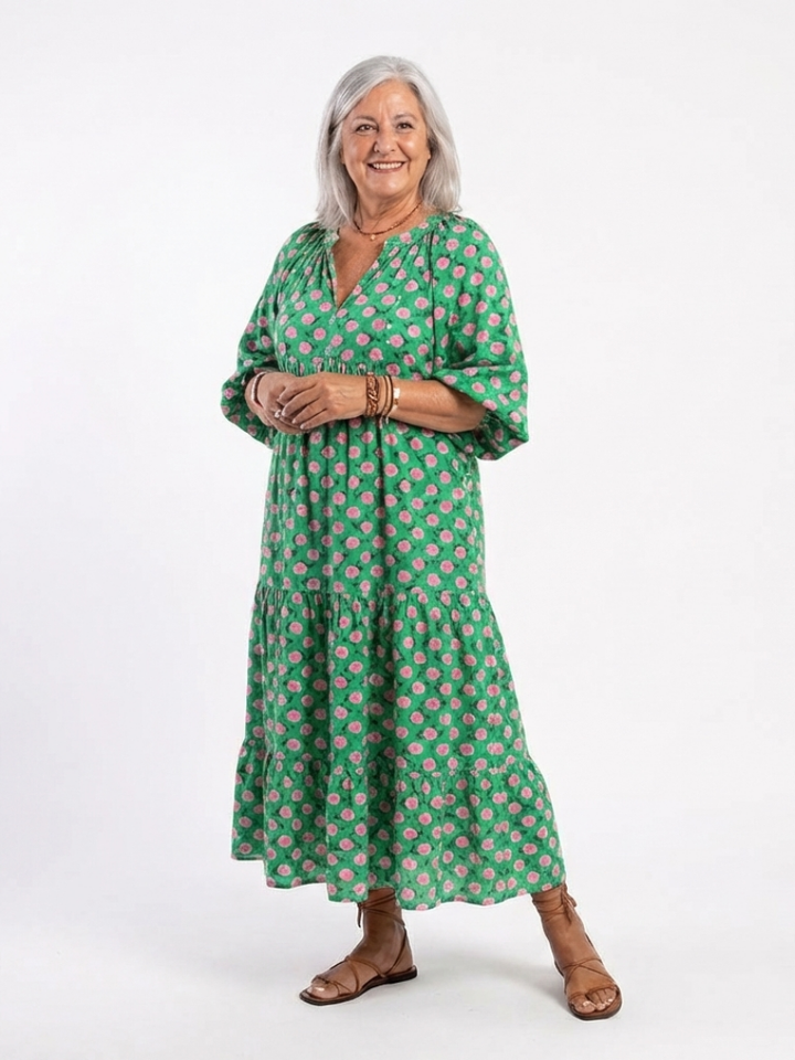 Fiora | Robe Midi à Imprimé Floral