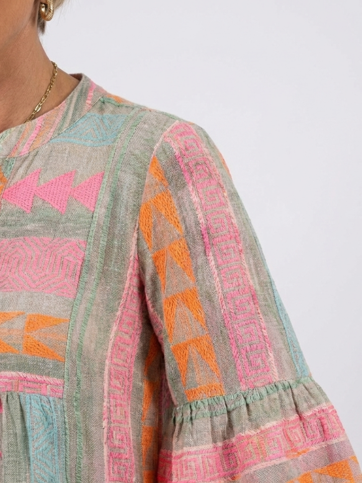 Maelle | Robe à Imprimé Géométrique