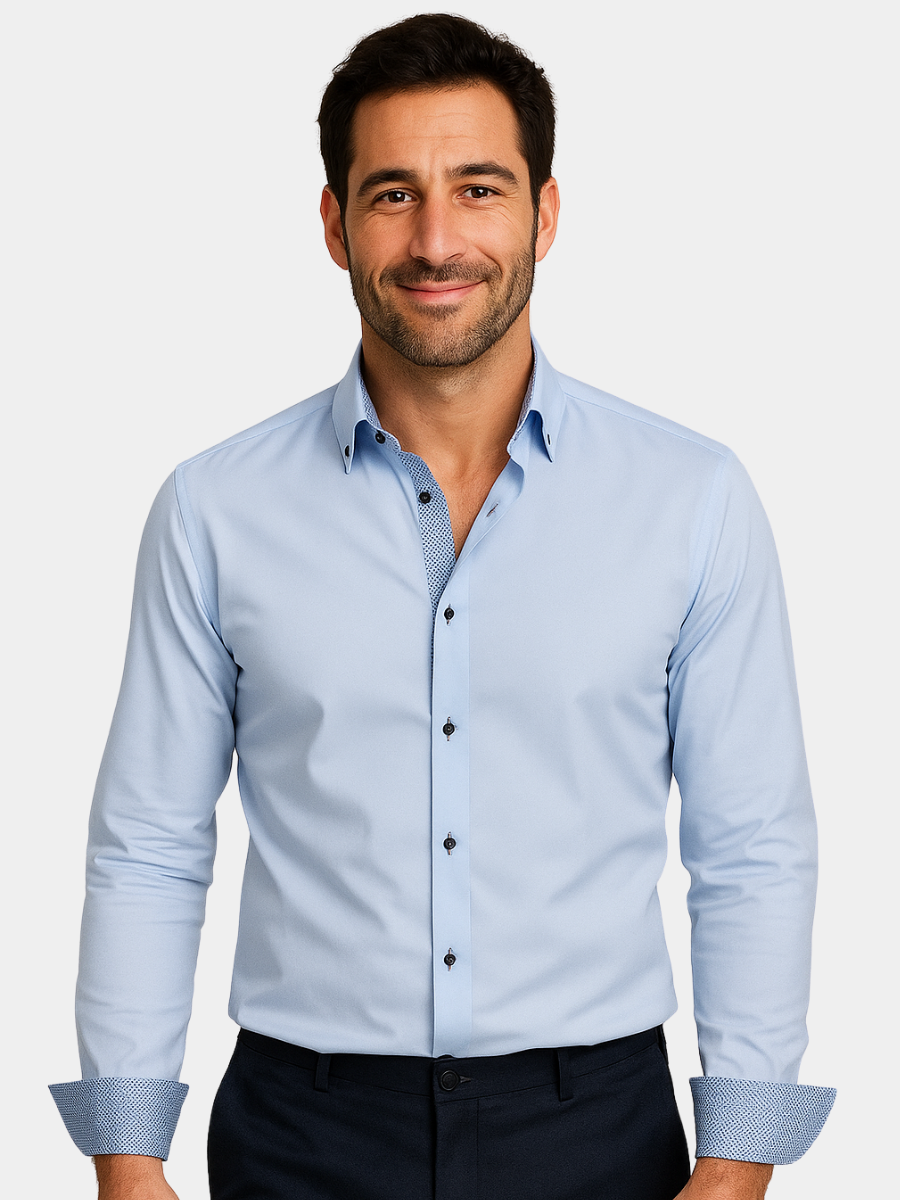 SONNY | CHEMISE ÉLÉGANTE LÉGÈRE AVEC DÉTAILS CONTRASTÉS