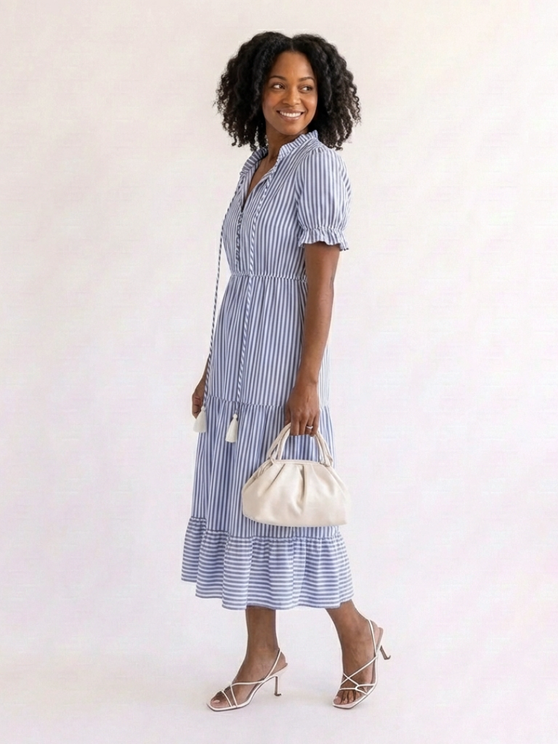 Dakato | Robe midi à manches courtes