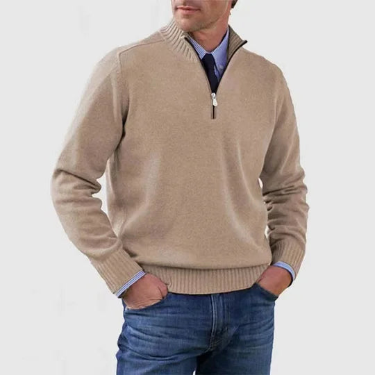 MALIK | PULL ÉLÉGANT À MI-ZIP