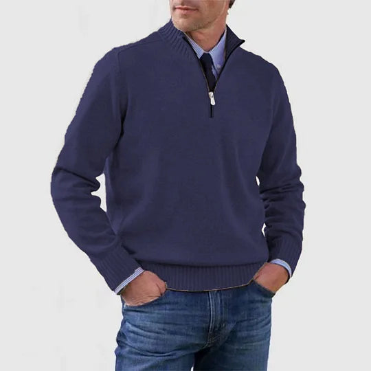 MALIK | PULL ÉLÉGANT À MI-ZIP