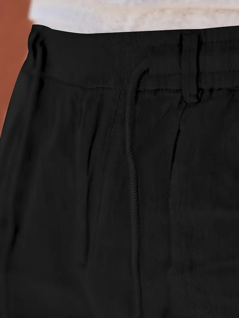 ANTHONY | PANTALONS LARGES EN LIN AVEC CORDON