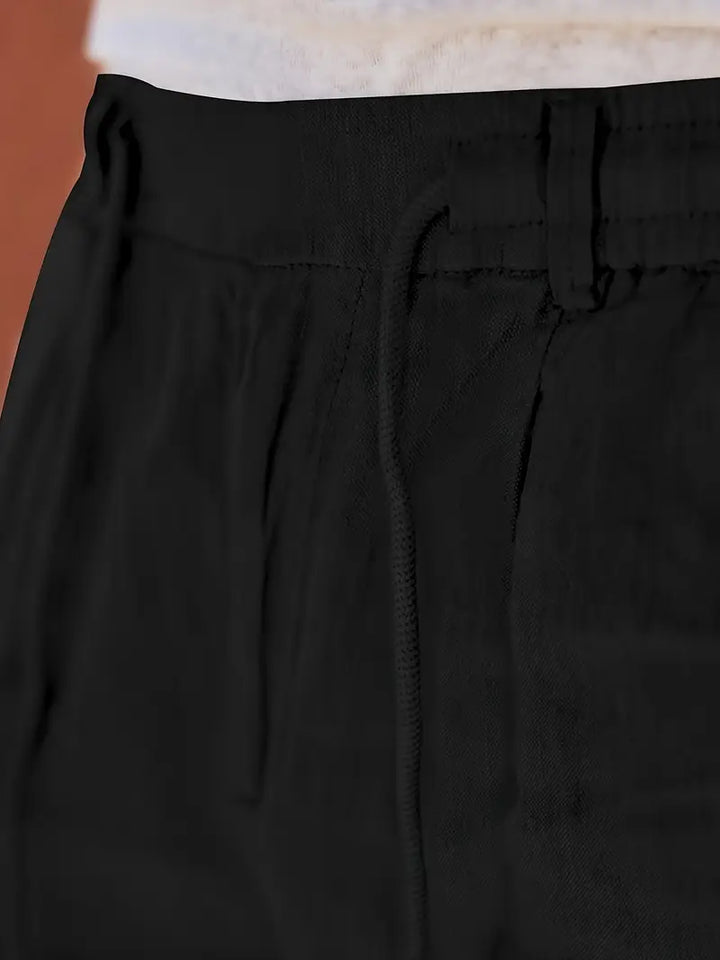 ANTHONY | PANTALONS LARGES EN LIN AVEC CORDON