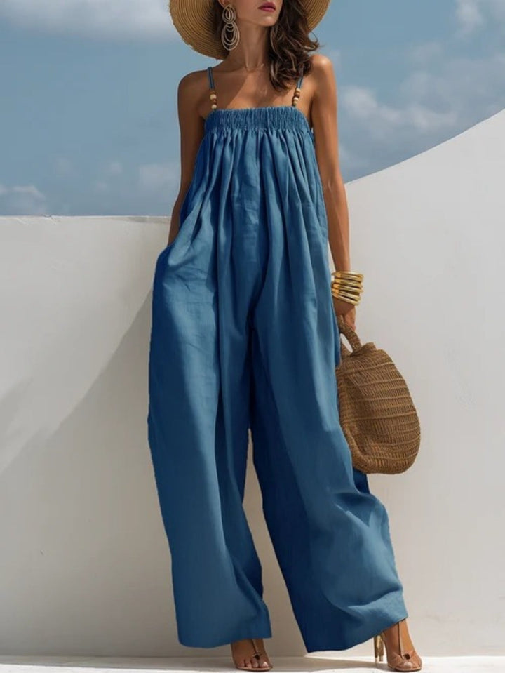 Madison | Combinaison en Denim à Jambes Larges