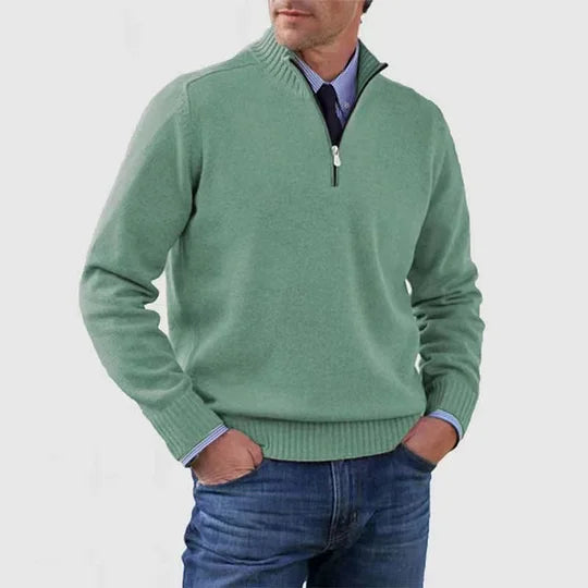MALIK | PULL ÉLÉGANT À MI-ZIP