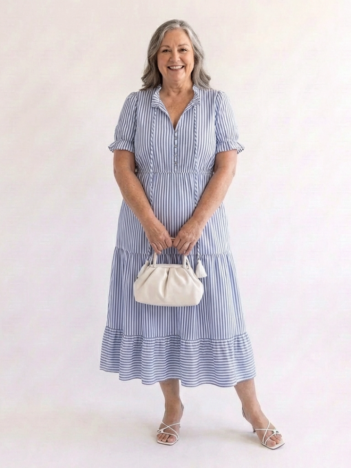 Dakato | Robe midi à manches courtes