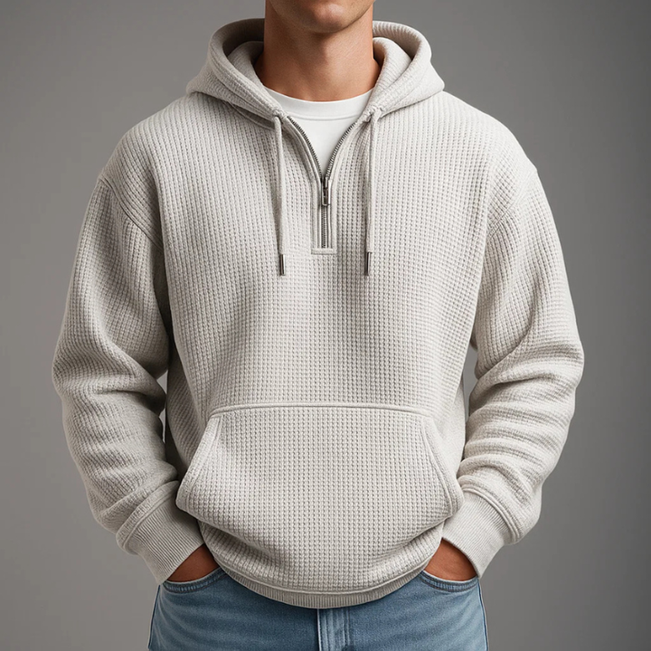 ETHAN | SWEAT À CAPUCHE EN MAILLE WAFFLE