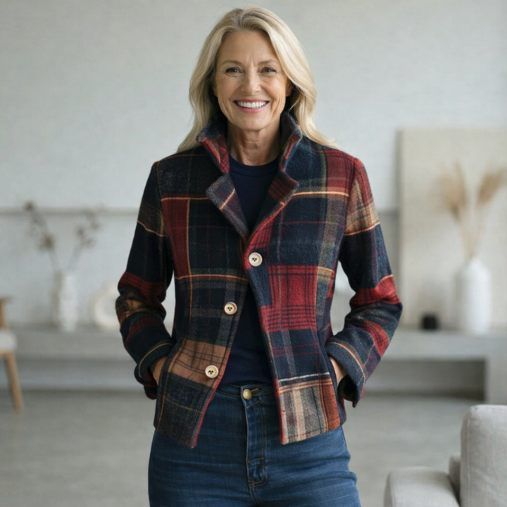 Mariel | Veste à Carreaux Alliant Chaleur et Style Urbain Intemporel