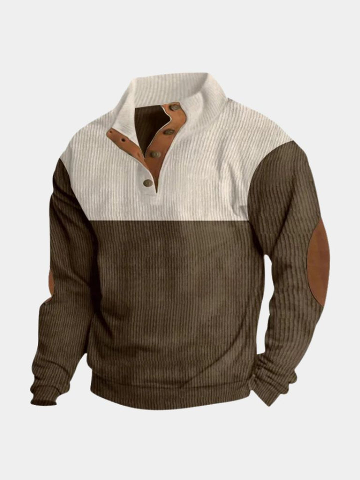 LAURENT MONACO | PULLOVER EN CORDUROY À COL HAUT POUR HOMME