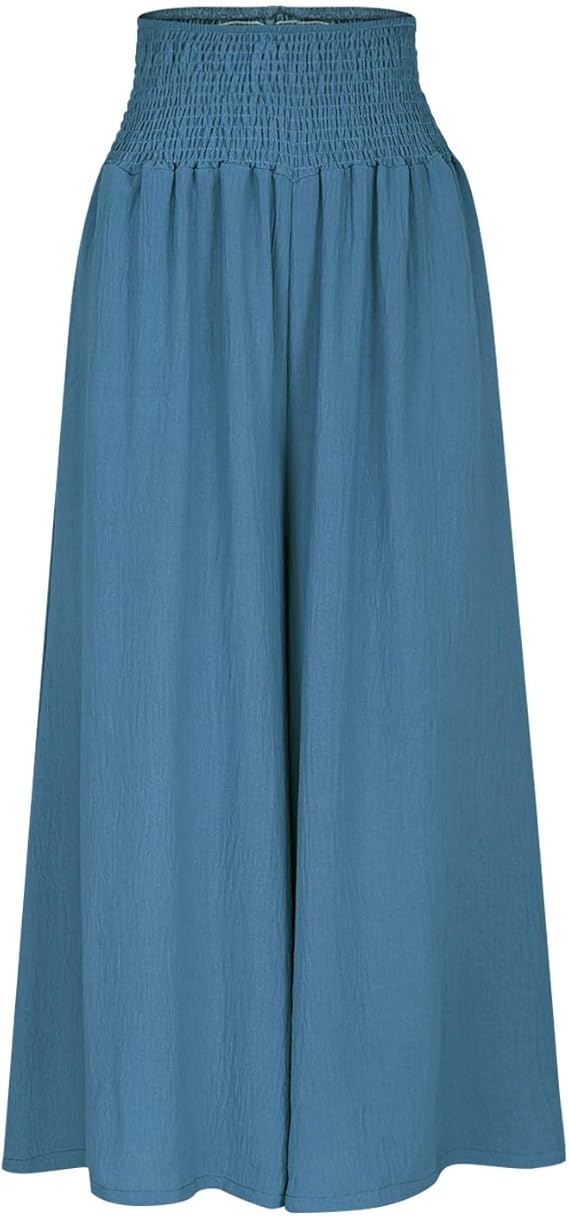 Beverly | Pantalon large pour femme avec taille smockée
