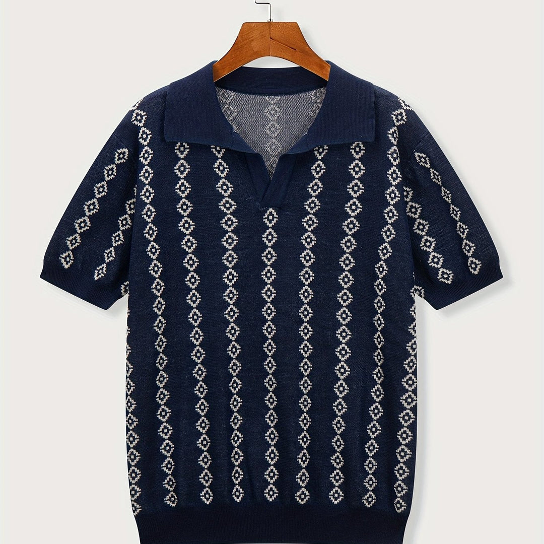MAX | PULL À COL EN V GÉOMÉTRIQUE