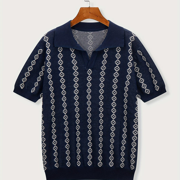MAX | PULL À COL EN V GÉOMÉTRIQUE