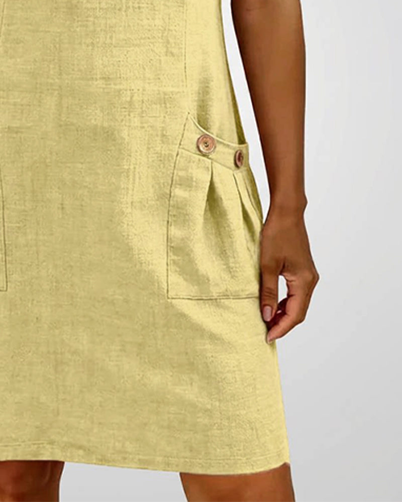 Madeleine | Robe en Coton Avec Fermeture Eclair
