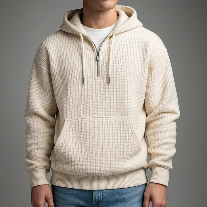 ETHAN | SWEAT À CAPUCHE EN MAILLE WAFFLE