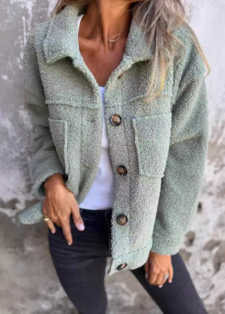 Ella | Sweat Polaire Doux à Boutons