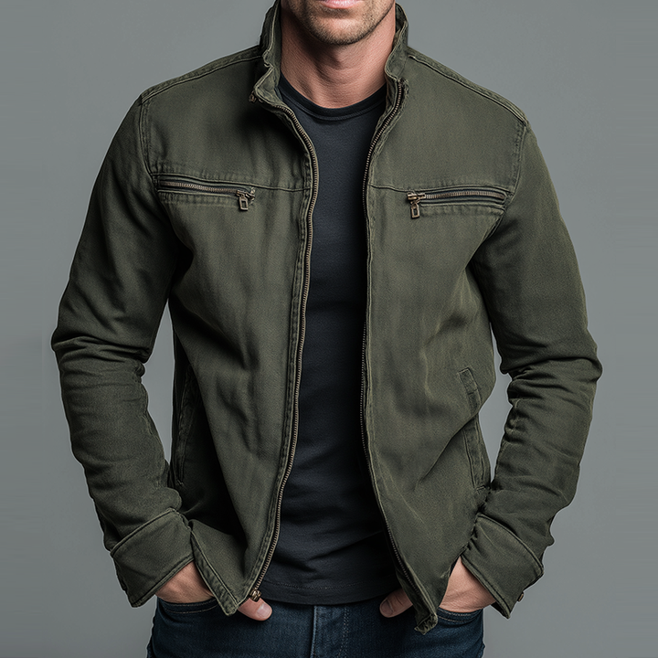 Denver | Veste Zippée en Coton Vintage