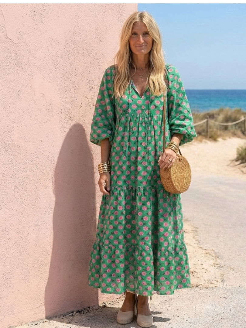 Fiora | Robe Midi à Imprimé Floral