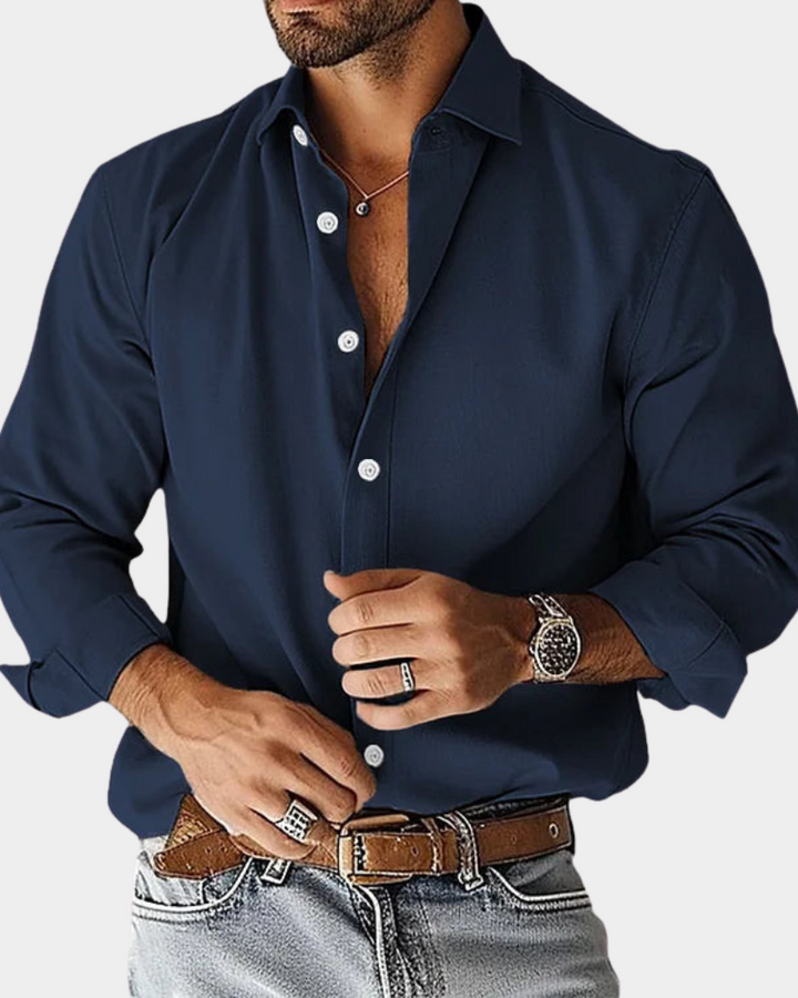RICK | CHEMISE BOUTONNÉE ÉTIREMENT COUPE SLIM