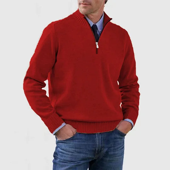 MALIK | PULL ÉLÉGANT À MI-ZIP