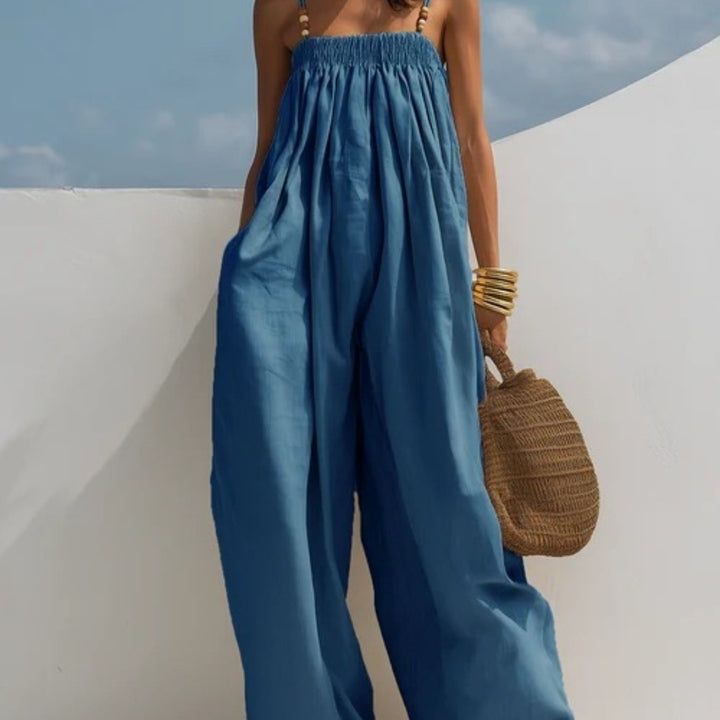 Madison | Combinaison en Denim à Jambes Larges