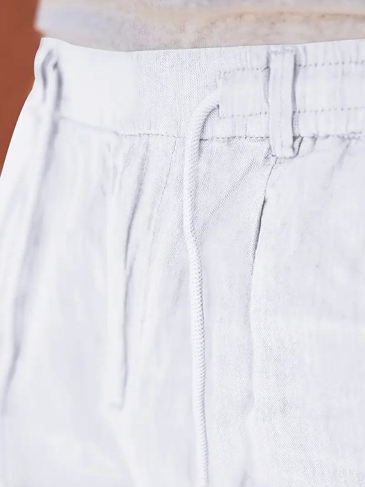 ANTHONY | PANTALONS LARGES EN LIN AVEC CORDON