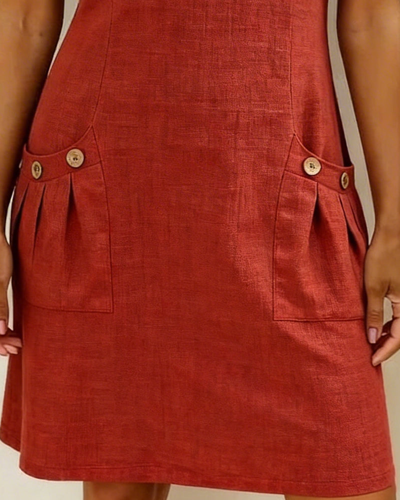 Madeleine | Robe en Coton Avec Fermeture Eclair