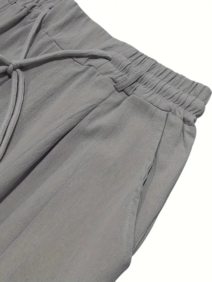 ANTHONY | PANTALONS LARGES EN LIN AVEC CORDON