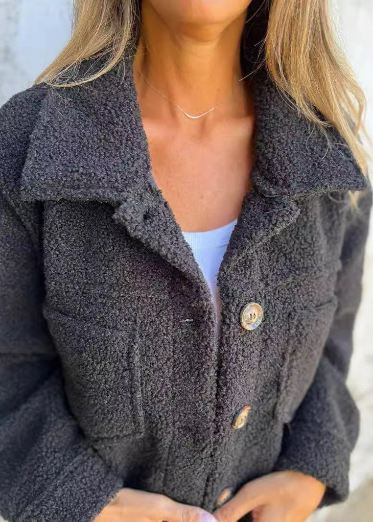 Ella | Sweat Polaire Doux à Boutons