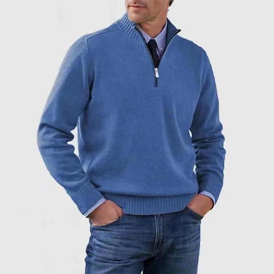 MALIK | PULL ÉLÉGANT À MI-ZIP