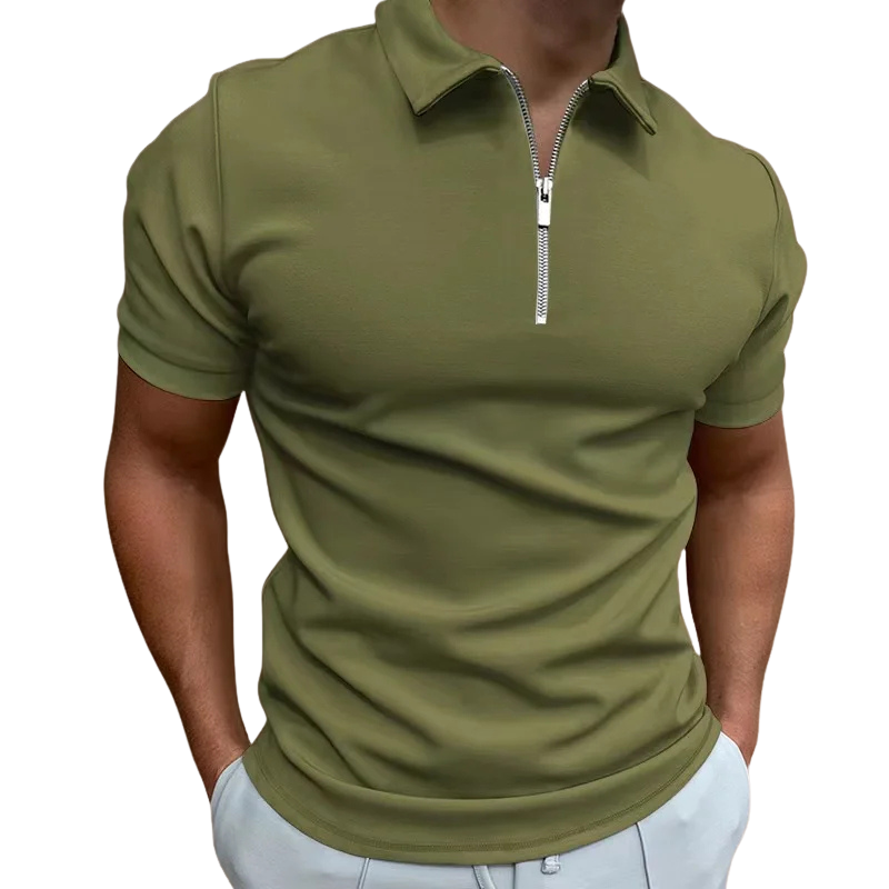 NATHAN | POLO MODERNE AVEC ZIP MI-HAUT
