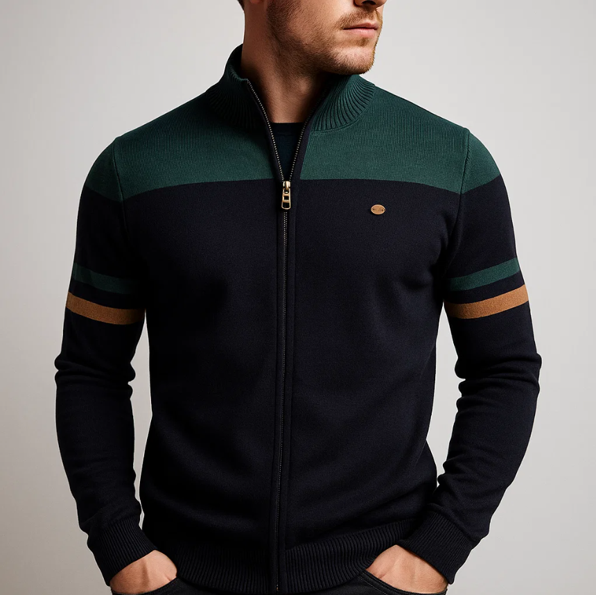 ROBERT| SWEAT COLORBLOCK AVEC ZIP
