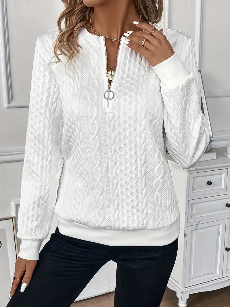 Emy | Pull Élégant Zippé