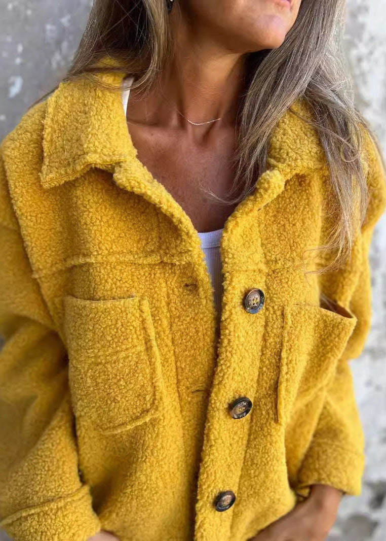 Ella | Sweat Polaire Doux à Boutons