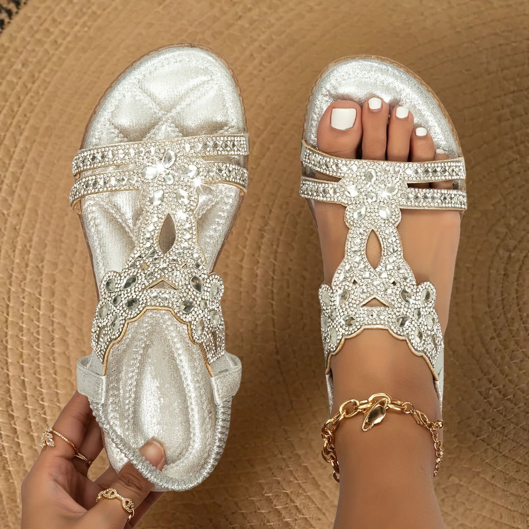 Brianna | Sandales Orthopédiques à Détails en Strass