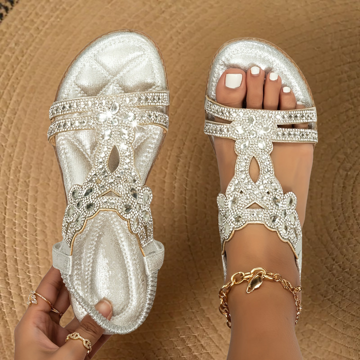 Brianna | Sandales Orthopédiques à Détails en Strass