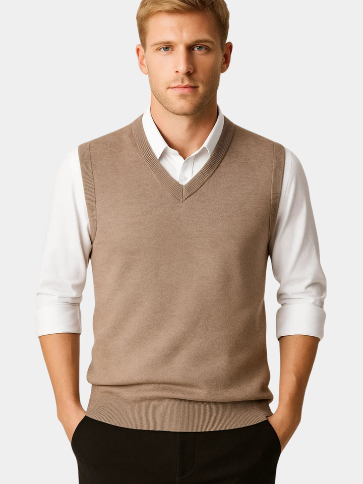 NOAH | GILET EN MAILLE À COL EN V