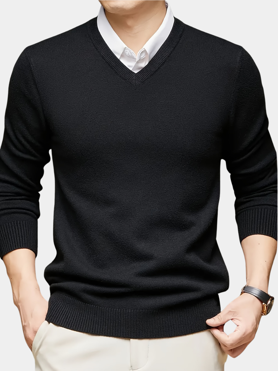 KEN | PULL EN MAILLE À COL EN V