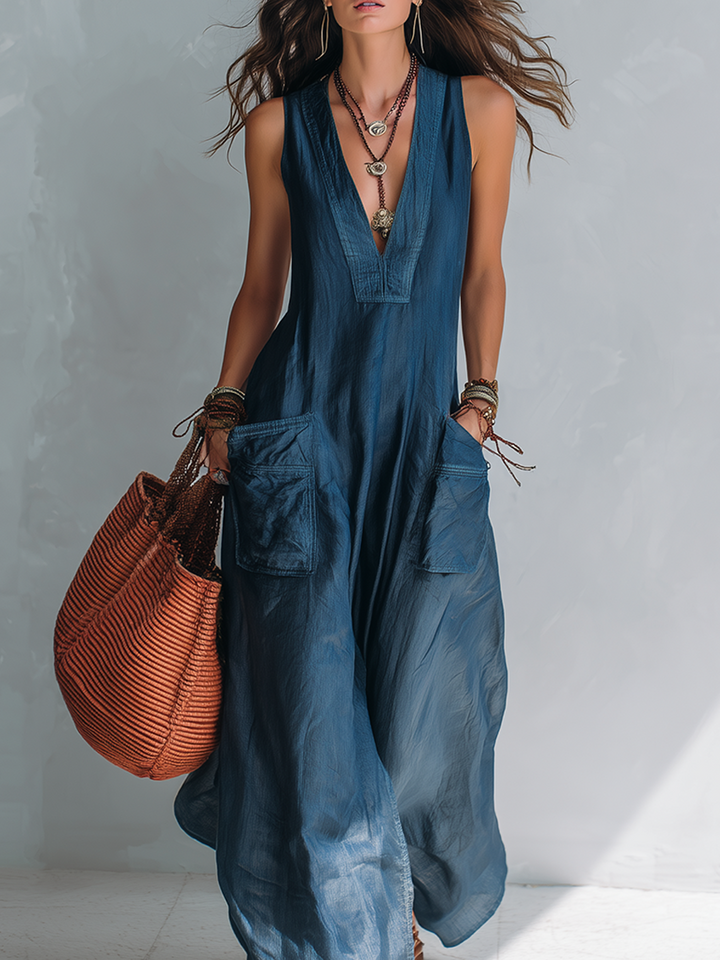 Celine | Combinaison Large avec Poches Fonctionnelles