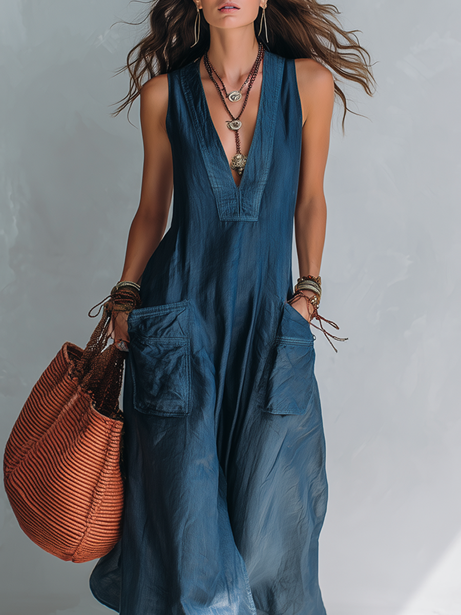 Celine | Combinaison Large avec Poches Fonctionnelles