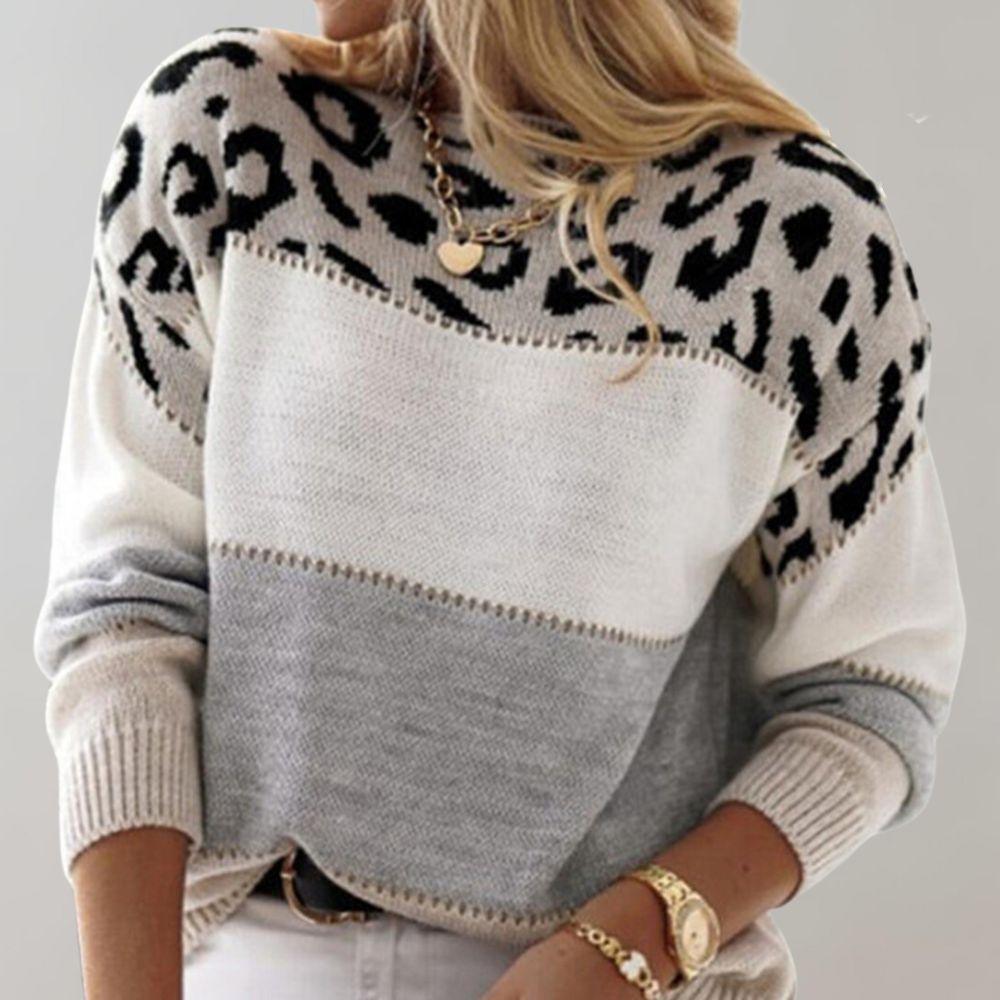 Serafina | Pull Elégant à Motif Léopard