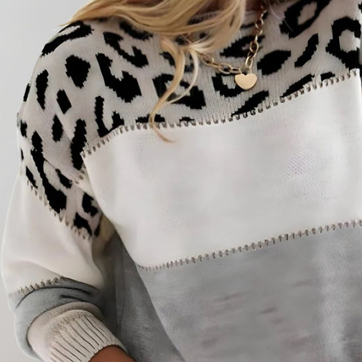 Serafina | Pull Elégant à Motif Léopard