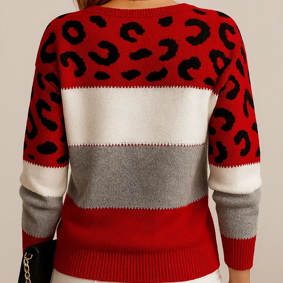 Serafina | Pull Elégant à Motif Léopard