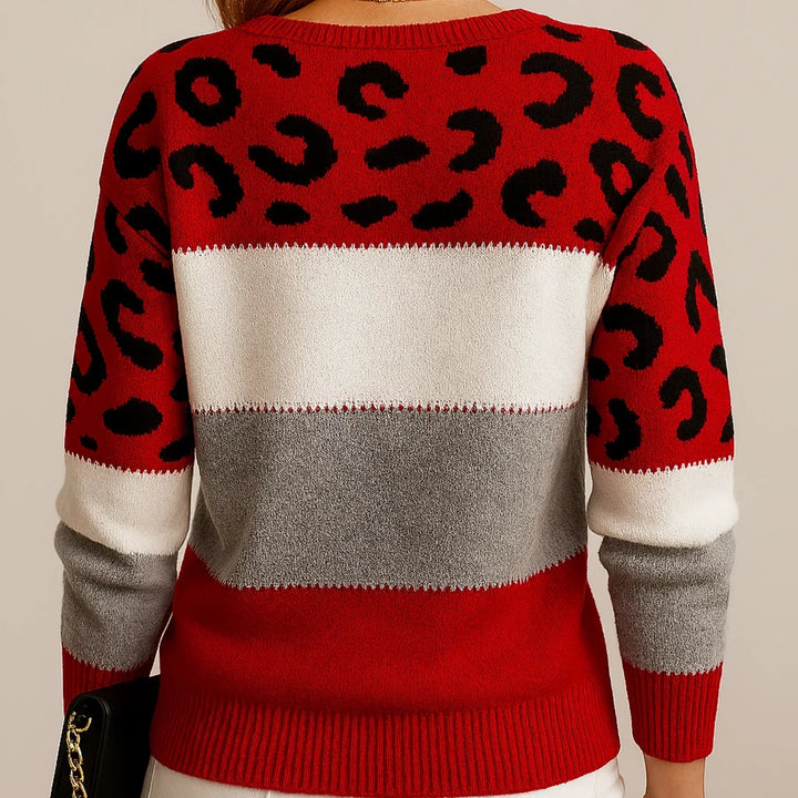 Serafina | Pull Elégant à Motif Léopard