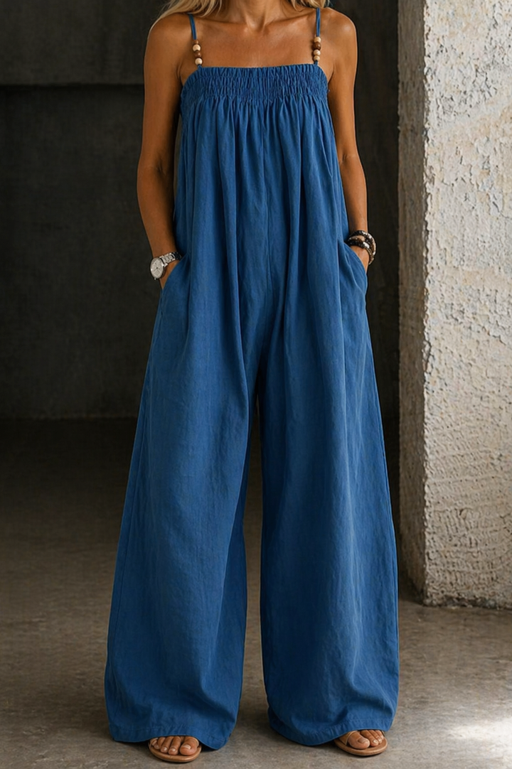 Madison | Combinaison en Denim à Jambes Larges